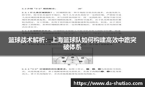 篮球战术解析：上海篮球队如何构建高效中路突破体系